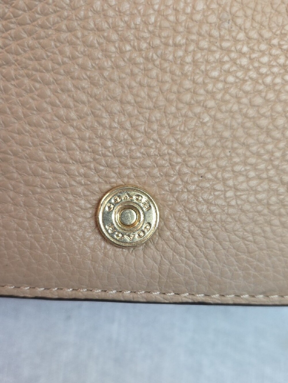 Coach Kleo Colorblock Pebbled Leather Crossbody in Yellow, Beige & Purple - Picture 6 of 8